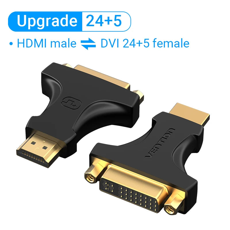 Vention DVI to HDMI Adapter Bi-directional DVI-D 24+1 Male to HDMI Female Cable Converter Connector for TV Projector HDMI to DVI