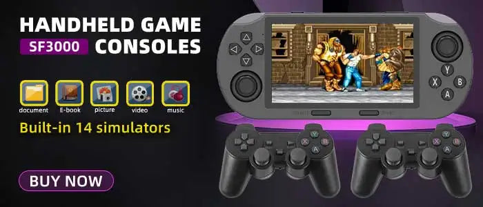 VILCORN SF3000 HD Handheld Game Console for PS1 GBA SNES MAME Retro Emulator 4.5 inch FHD Portable Gaming Machine Christmas Gift