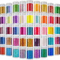 45 Colors Holographic Chunky and Fine Glitter Mix,  Festival Sequins & Powder, Iridescent Flakes,Nail Art Resin Loose Glitter