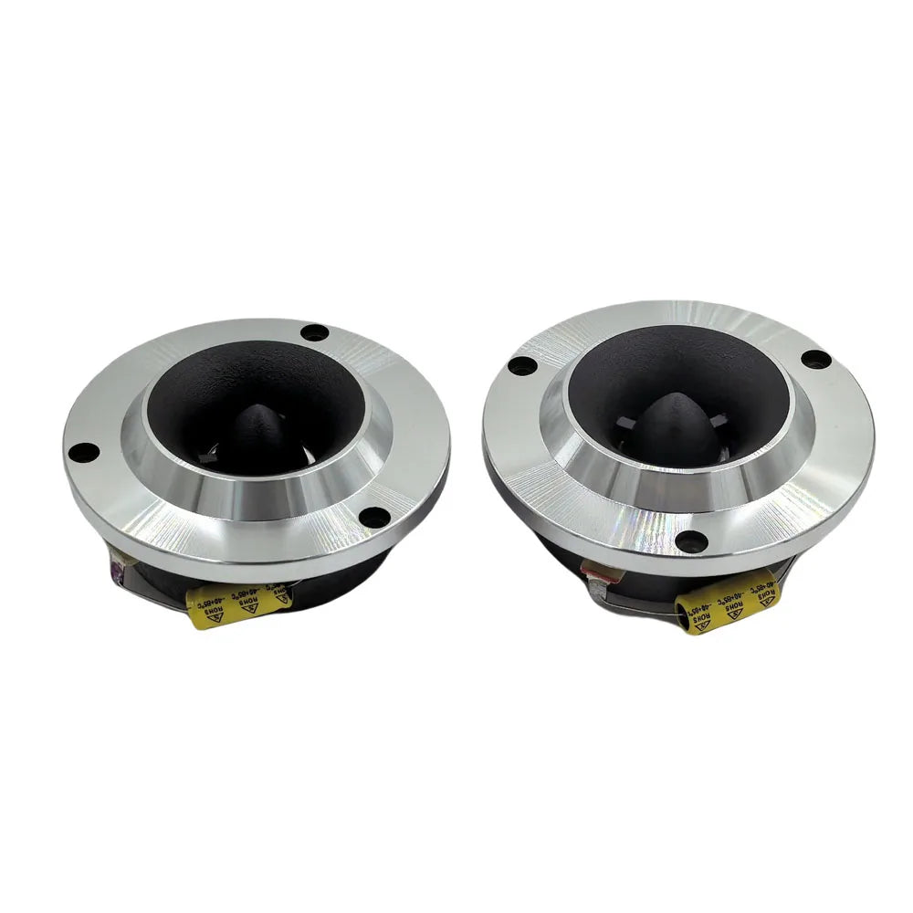 2 pcs 4 Inch 4 ohm 300W Treble Speaker For Car Titanium Film Aluminum  Modified Car Hifi Horn Tweeter With Capacitance