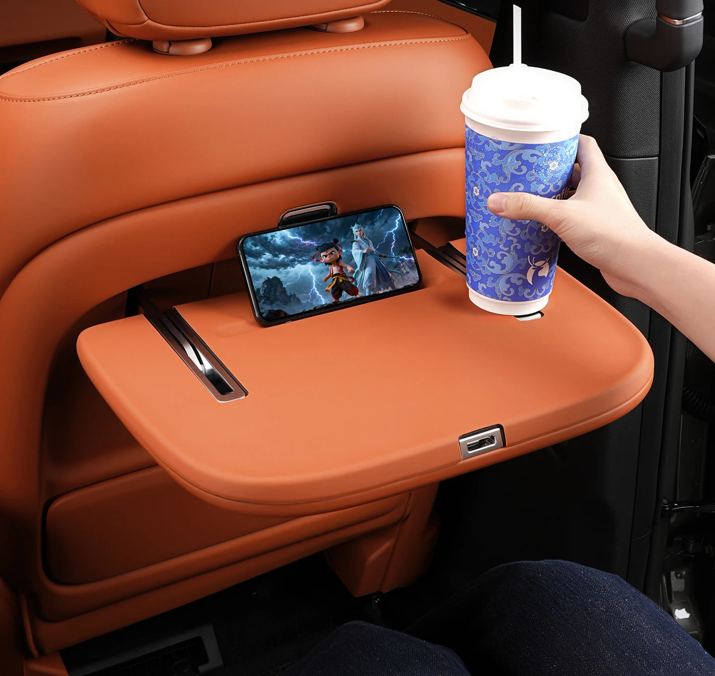 For Jetour G700 2025 2026 Car Rear Seat Small Table Silicone Protective Pad Anti-Slip Mat Scratch-Resistant Interior Accessories