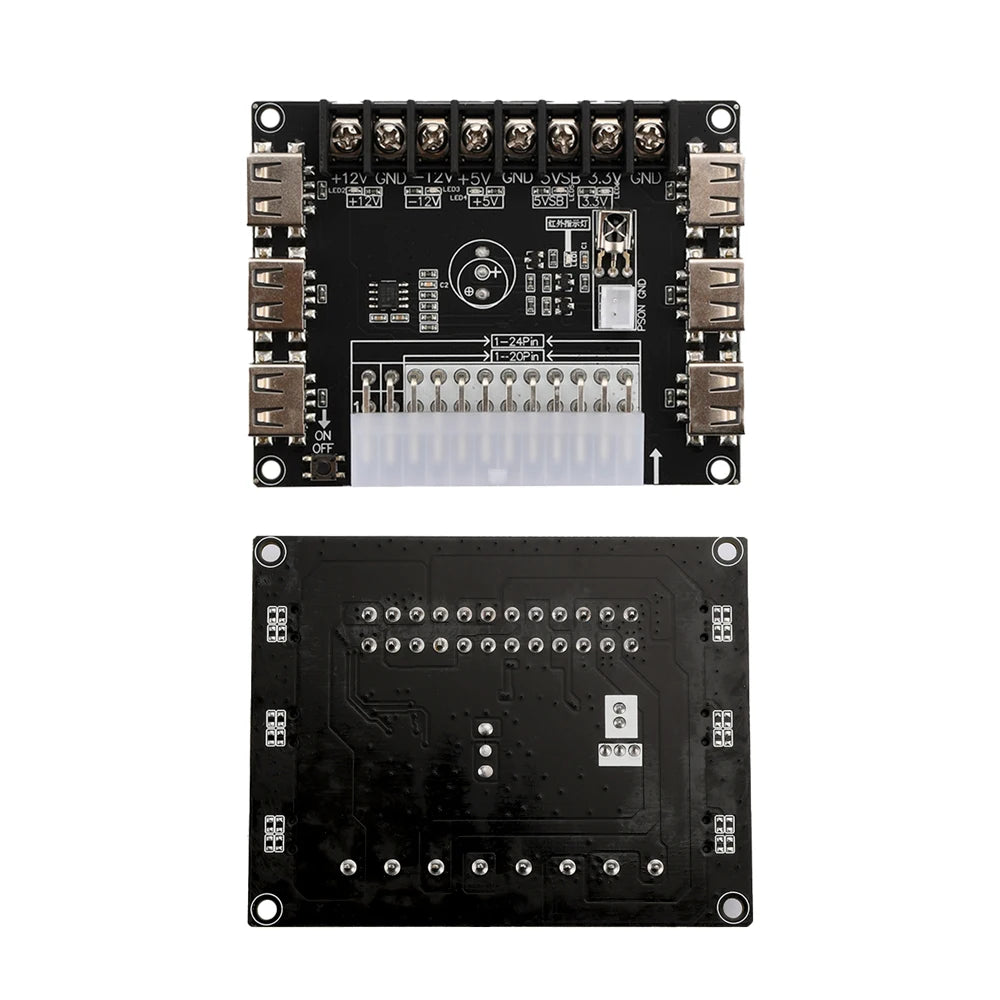 Diymore 20 / 24 Pins ATX Power Supply Breakout Board and Acrylic Case Kit Module Adapter Power Connector With Digital Display