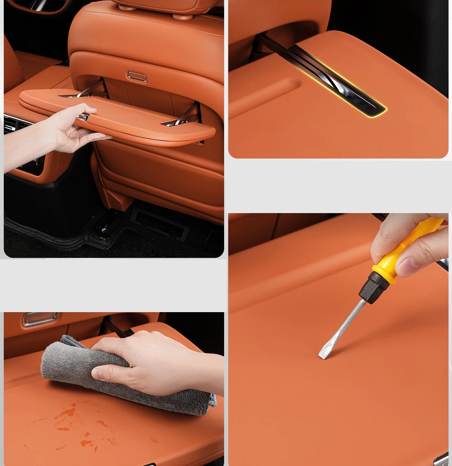 For Jetour G700 2025 2026 Car Rear Seat Small Table Silicone Protective Pad Anti-Slip Mat Scratch-Resistant Interior Accessories