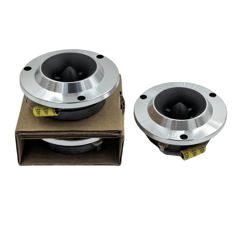 2 pcs 4 Inch 4 ohm 300W Treble Speaker For Car Titanium Film Aluminum  Modified Car Hifi Horn Tweeter With Capacitance