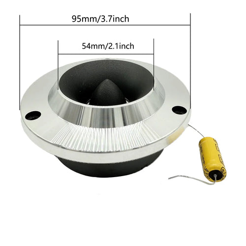 2 pcs 4 Inch 4 ohm 300W Treble Speaker For Car Titanium Film Aluminum  Modified Car Hifi Horn Tweeter With Capacitance